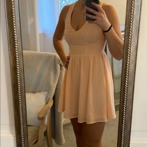 Peach colored dress
